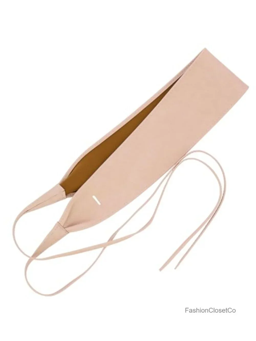 Faux Leather Obi Belt Wide Waist Lace-up Womens Fashion Accessory
